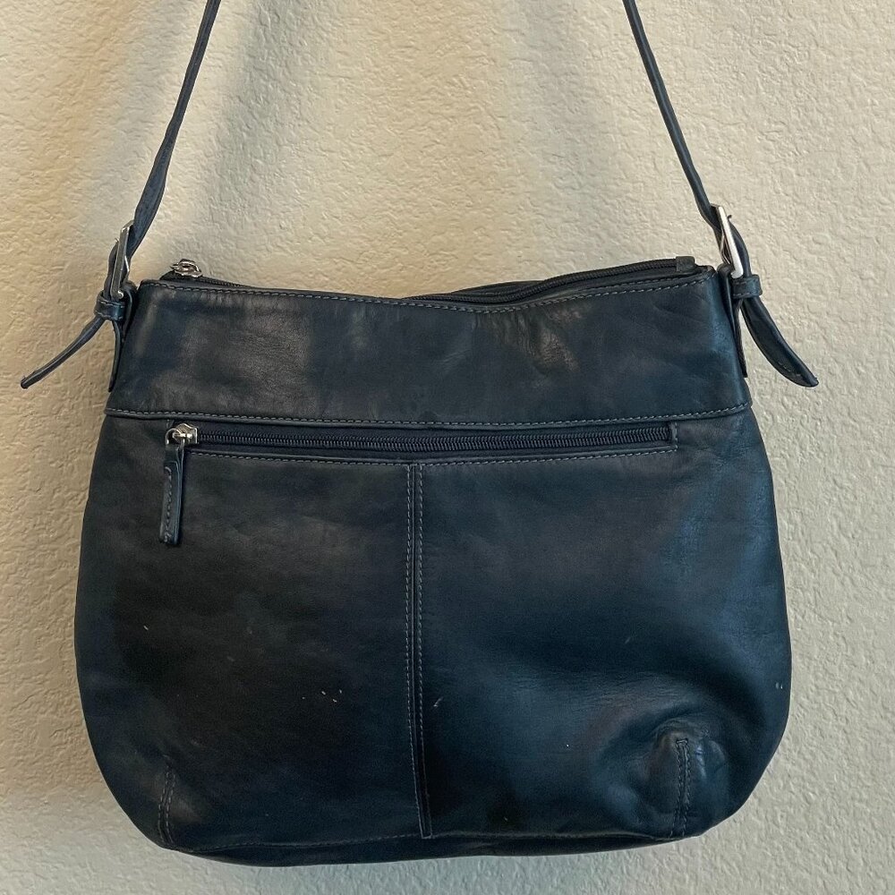 Tignanello Vintage Navy Shoulder Bag